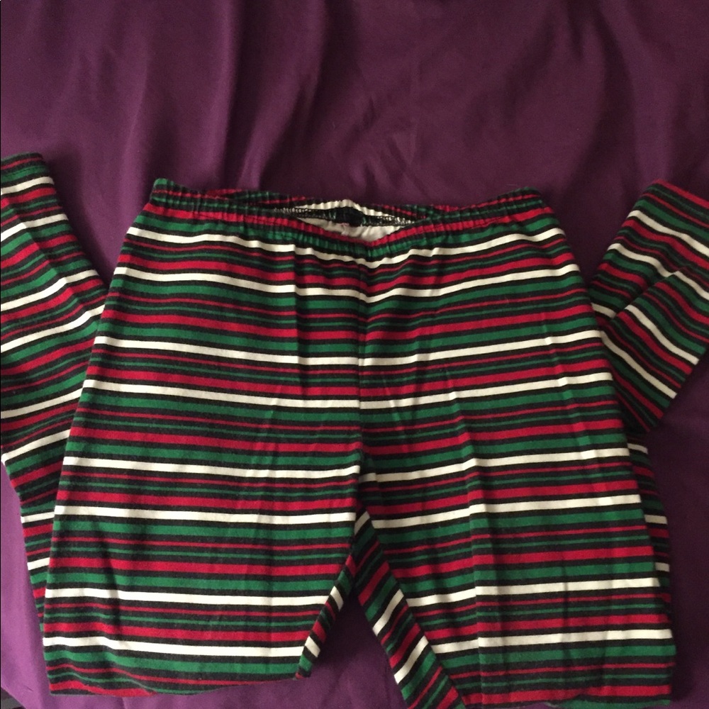 Girls holiday striped leggings